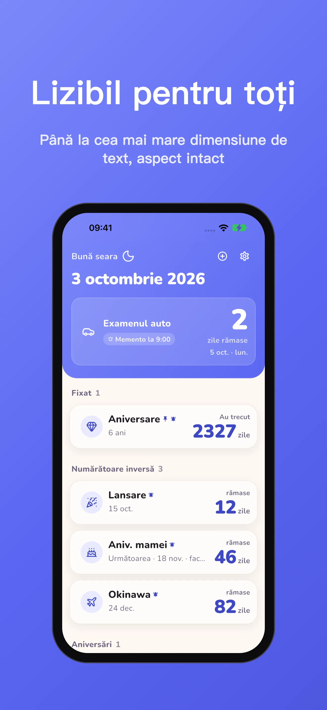 Daystone accessibility text size